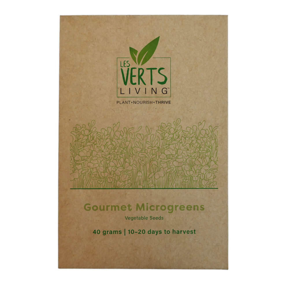 Gourmet Microgreens seed packaging